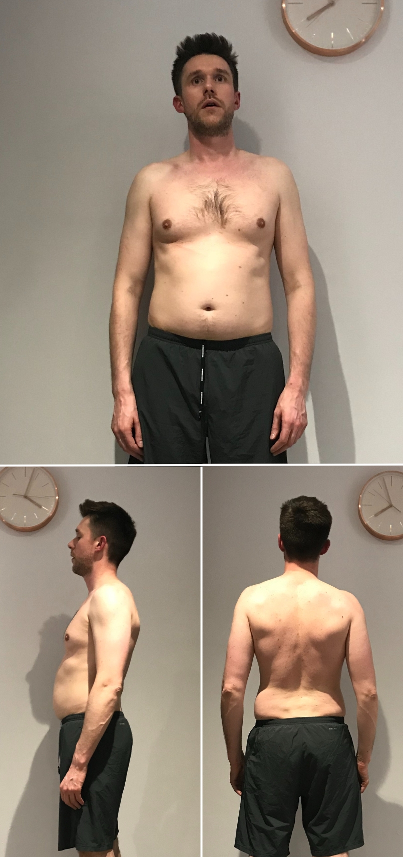 Mike's before personal training transformation pictures
