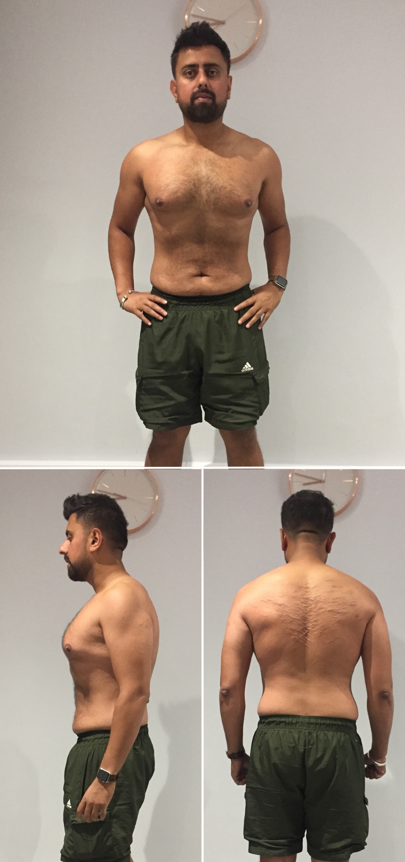 Raza's after personal training transformation pictures